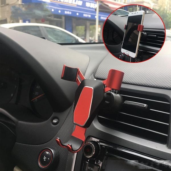 

cgjxs universal auto locking gravity air vent car mount car holder multi -angle car mobile phone stand outlet metal bracket