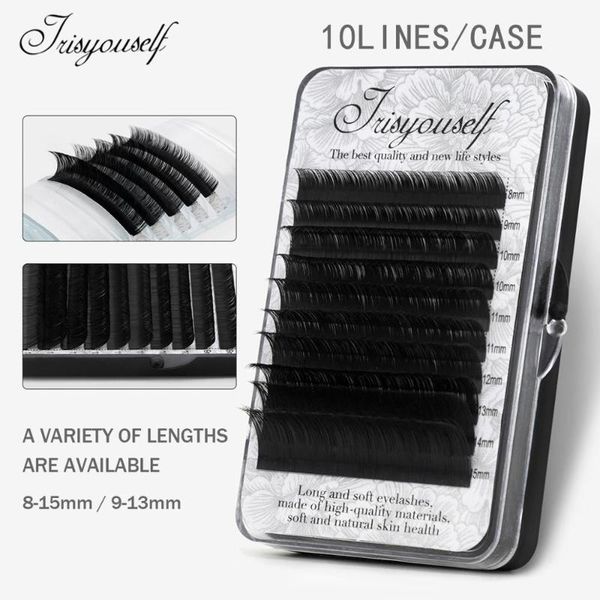 

irisyouself 10rows c d curl eyelash extension false individual lashes hand made faux mink eyelashes for extensions