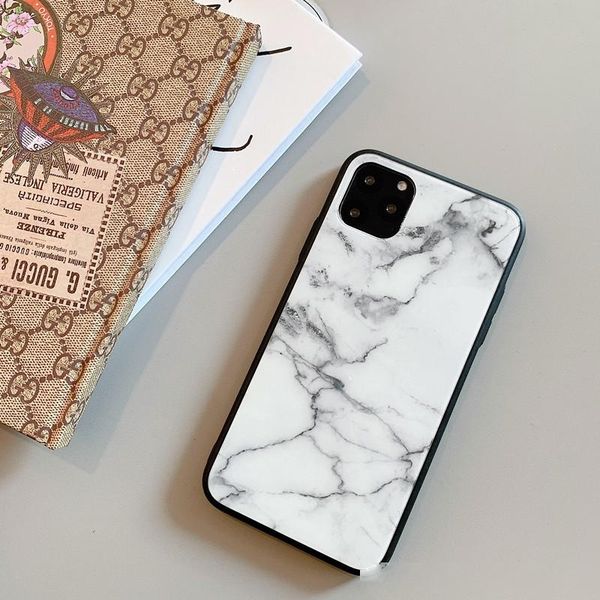 

marble tempered glass cellphone case for iphone 11 pro max xr max xr x 8 7 6s plus hard back cover shell