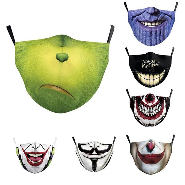 

us stock dust mask new selling digital printing protective adjustable cotton mask filter element smog childrens mask party masks