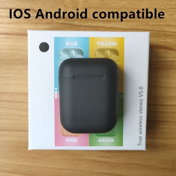 

bluetooth headset i12 tws headset wireless bluetooth 5.0 smart earbuds headset compatible with automatic pairing smart connection