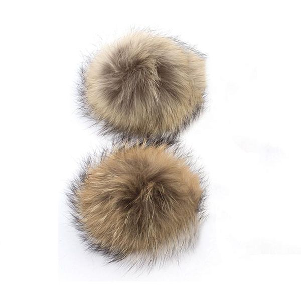 

beanie/skull caps 13 15cm false hairball hat ball pom handmade diy artificial wool wholesale cap accessories pompom with buckle 2pcs, Blue;gray