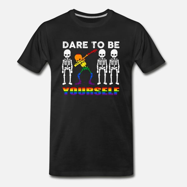 

dare to be yourself gay pride t shirt men loose cotton s-xxxl letter loose new fashion spring autumn slim