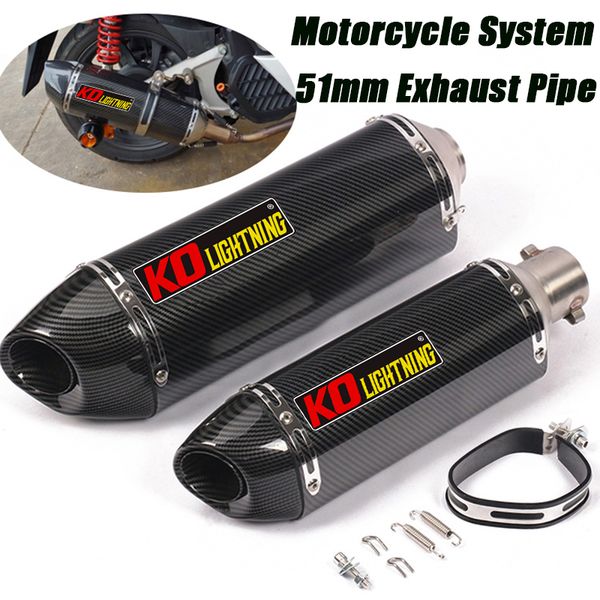 

motorcycle exhaust system silp on for 51mm head baffler stainless steel muffler pipe db killer