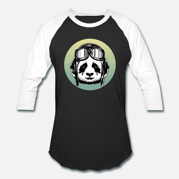 

panda pilot t shirt men crazy short sleeve euro size s-3xl formal crazy funny casual summer style family shirt