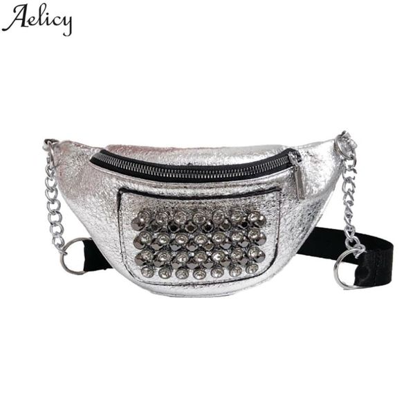 

aelicy bling squeice waist bag women outdoor chest bag women personalized fashion sport pockets waist running