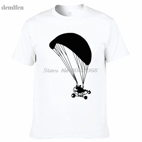 

fashion powered paragliding print t-shirt men t-shirt hipste 100% cotton t shirt mens black white t-shirts summer casual tees