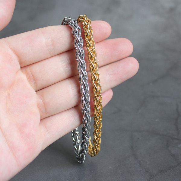 

European and American hip hop men's bracelet bracelet fashion jewelry keel thick chain bracelet flower