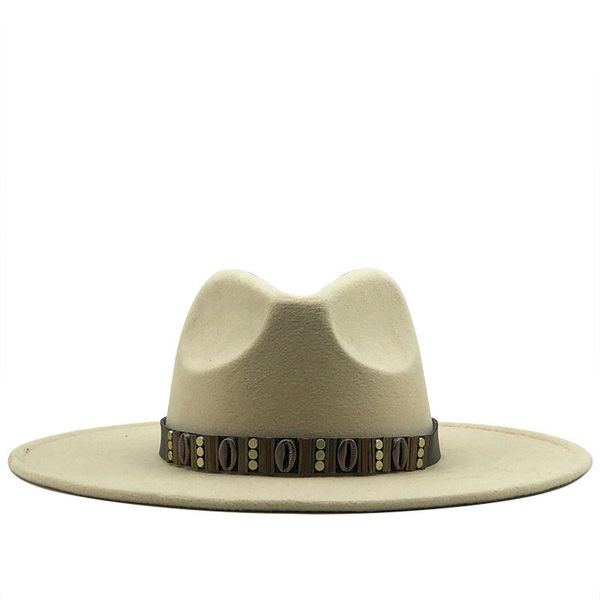 

new women men wool fedora hat with leather ribbon gentleman elegant lady winter 9.5cm wide brim jazz panama sombrero cap, Blue;gray