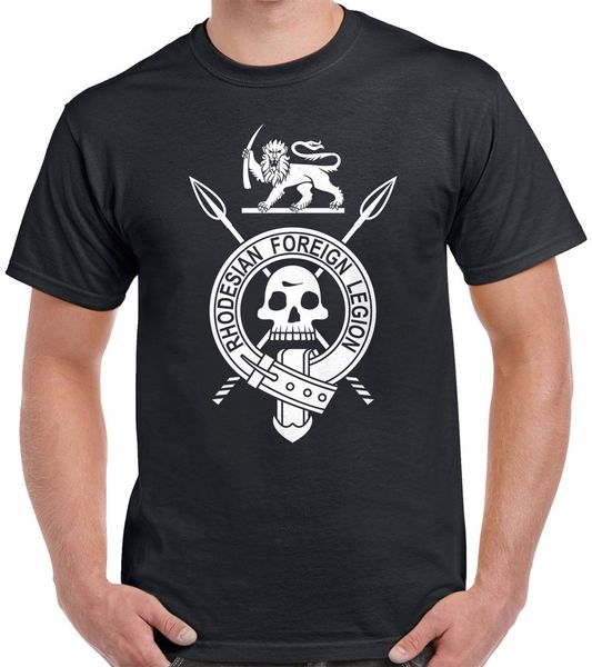 

2019 лето хлопка tee shirt родезийский иностранный легион тенниска - легкая пехота рли родезия - мода футболки