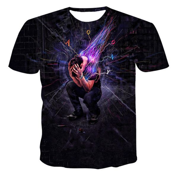 

summer new creativity pumpkin print the 3d print shirts hippie anime oversized men clothing