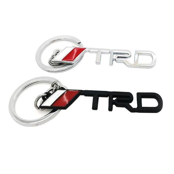 

metal trd zinc alloy pendant keychain racing key chains fashion car key ring women men auto accessories, Silver