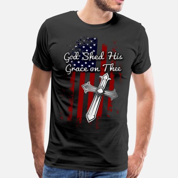 

god shed his grace on thee t shirt men create cotton size s-3xl natural sunlight funny summer style family shirt