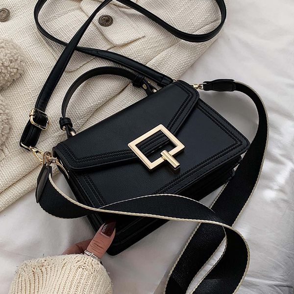 

retro fashion tote pu leather crossbody bag for women 2020 designer female handbag square lock box ladies shoulder messenger bag