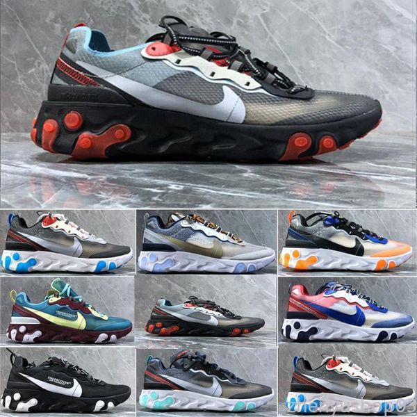 

2019 Chaussure best mens trainers Element 87 55 Undercover Upcoming grey royal red sports shoes men women Sneakers shoes 7-11 z3