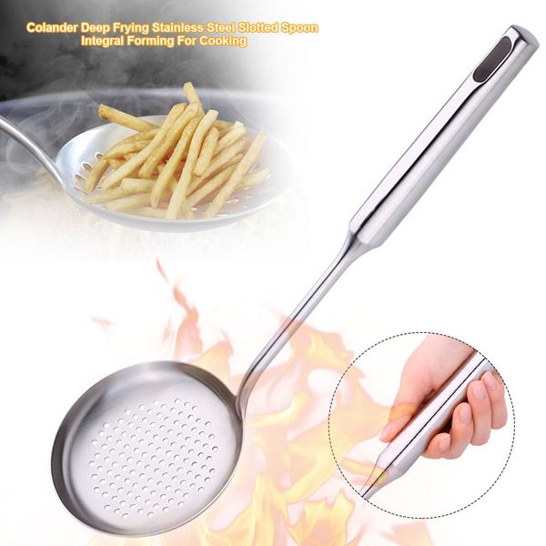 

colander deep frying stainless steel slotted spoon integral forming for cooking