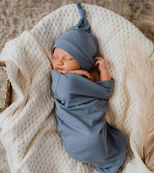 

muslin newborn baby swaddle blanket infant kawaii receiving blanket swaddle hat outfits children kids soft comfortable blankets
