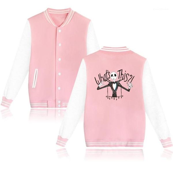 

christmas spring autumn fashion hip hop streetwear baseball jacket uniform men outerwear coats 4xl the nightmare before, Black