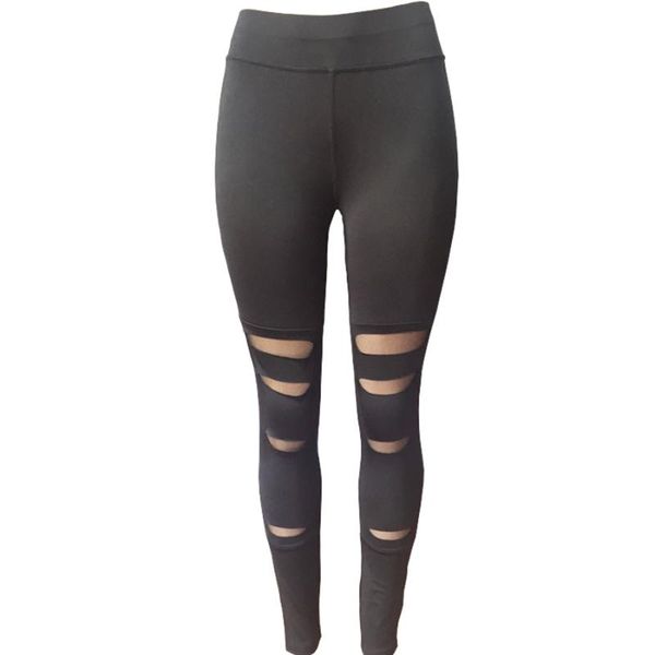 

yoga outfits women black hole elastic sport trousers pants leggings running tights sporting gym fitness clothing, White;red