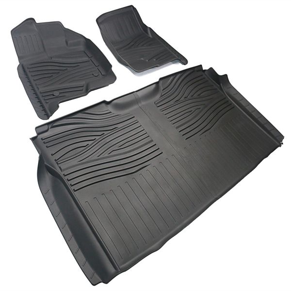 

winsun all weather tpe floor mats for ford f150 supercrew full set black