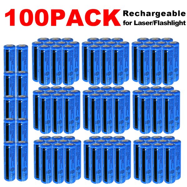 100 pacote 3000mah recarregável 18650 bateria 3.7v alta qualidade brc li-ion 18650 baterias 3000mah para lanterna tocha laser