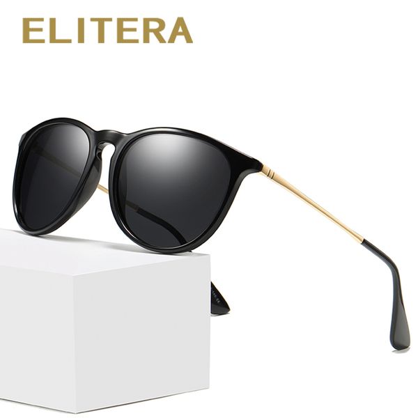 

elitera female sunglasses polarized design women's driving oval frame trendy sun glasses goggle uv400 women fashion 2020 t200511, White;black