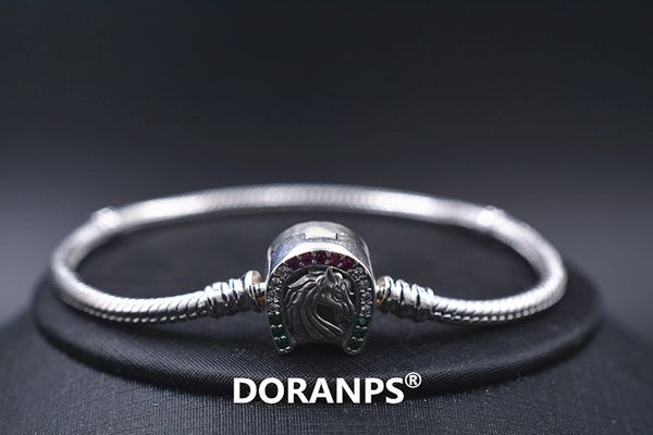 

браслет дизайнер doranps марка для женщин 925 серебряные ювелирные изделия браслет цепи змейки подарки, Black