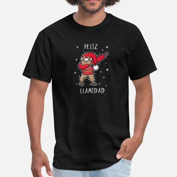 

feliz llamidad merry christmas with cheeky llama t shirt men customize tee shirt o neck novelty crazy comfortable summer kawaii shirt