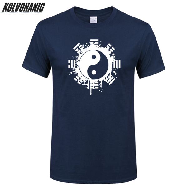 

mens t shirts fashion 2019 summer men's clothing brand chinese tai chi eight diagrams ying yang printed cotton t-shirt tees