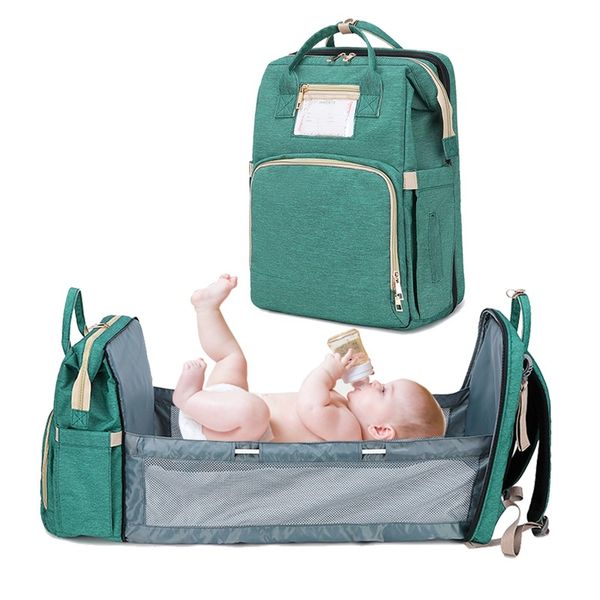 

multifunctional diaper bag backpack maternity handbag foldable baby bed travel portable large capacity mummy bags