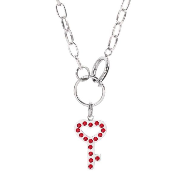 

crystal igirl key necklace women harajuku hip hop pandent necklaces gothic punk girls choker chian necklace collares mujer, Silver