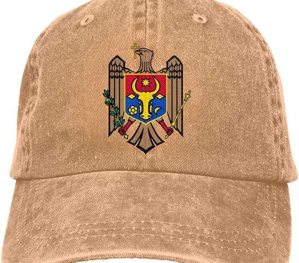 

moldova coats of arms soft casquette cap vintage adjustable baseball caps, Blue;gray