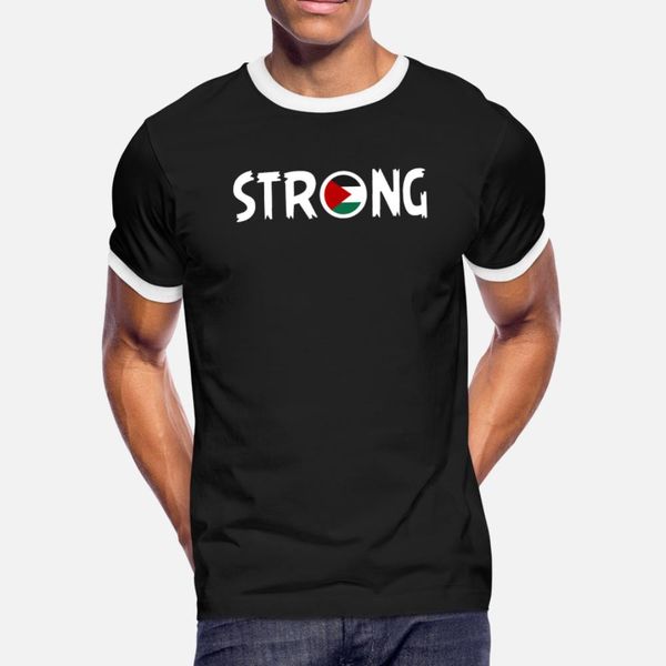

palestine flag strong palestine gaza t shirt men character tee shirt round neck homme cute funny spring standard shirt