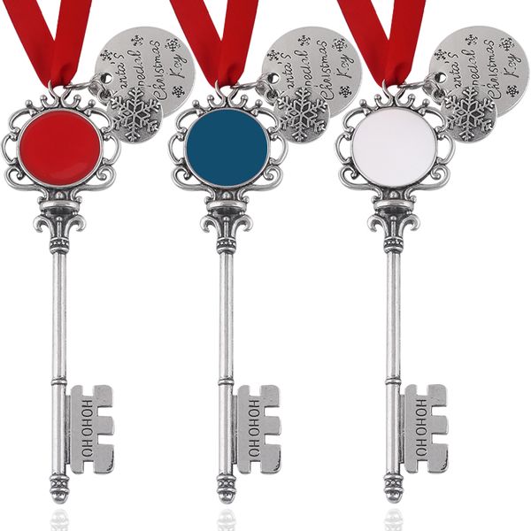 

the new santa claus christmas present key chain for man women keychain accessories, Silver