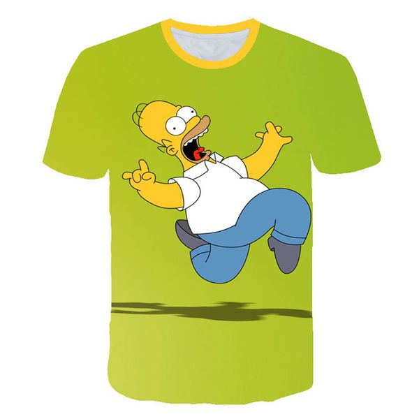 

men homer simpson and his son shorts sleeve brand clothing 3d print shirts plus size anime hentai men clothing