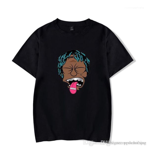 

male tees liluzivert printed designer mens tshirts short sleeve o neck colorful mens hiphop rapper fashion, White;black