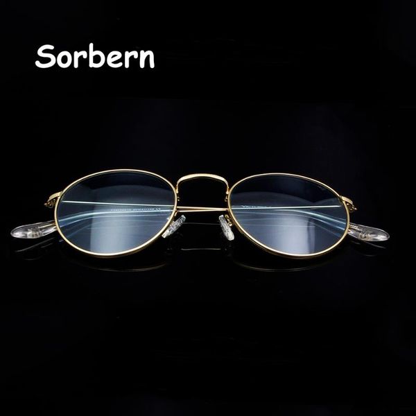 

glass lens sunglasses men women tinted glasses round eyewear brand designer shades uv400 steampunk sunglasses mens, White;black