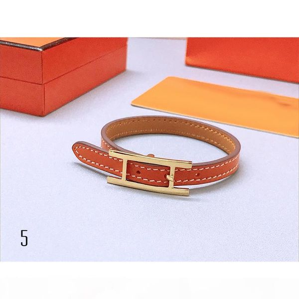 

new jewelry bracelet for womans man stainless steel real leather bangles fashion h letter bracelets silver bangle designer brand jewelry, Black
