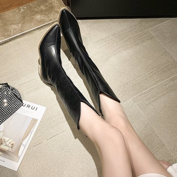 

zipper boots flat platform boots-women booties ladies pointe shoes luxury designer thigh high heels high clogs 2020, Black