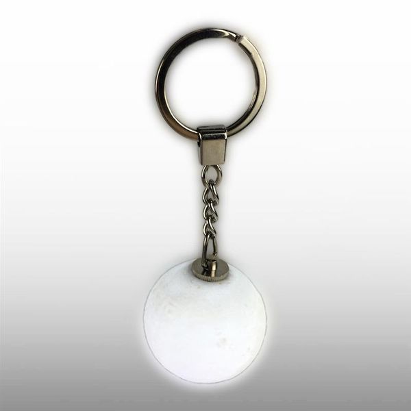 

aozbz portable 3d moon shape keychain night 3d moon printing nightlight moonlight gifts car interior, Silver