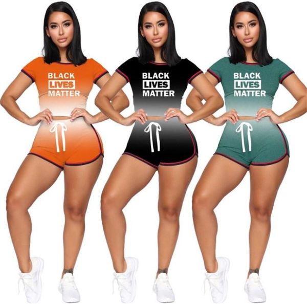 

womens two piece set women designer tracksuit casual sportswear shorts outfits t-shirt + short pant casual summer sportsuit klw4181, Gray