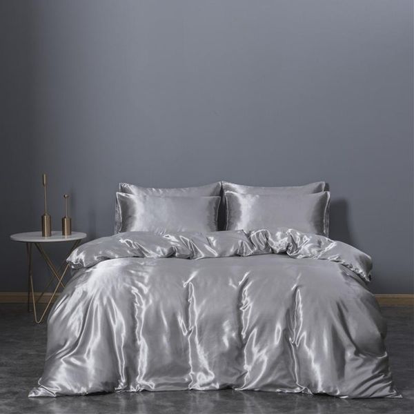 

bedding sets cilected satin silk set home textile us  king size bed duvet cover flat sheet pillowcases wholesale