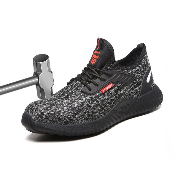 

men's shoes outdoor hiking shoes hunting boot steel bun head work anti-skid wear-resistant safety shoe heavy duty sneakers