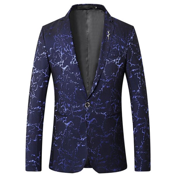 

2020 groom wedding blazer single button men slim fit blazer printed fashion men suit jackets terno masculino big size m-5xl, White;black