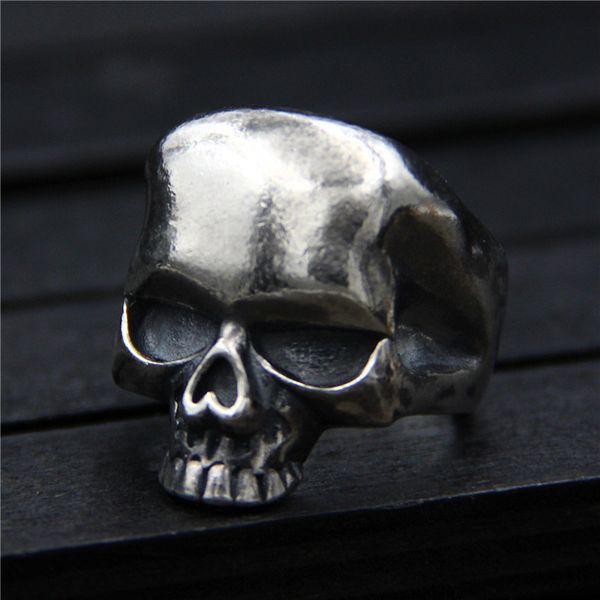 

s925 sterling silver vintage thai skull ring silver для мужчин прохладного мужских ювелирных изделий, Golden;silver