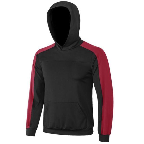 

new gym sport jacket men sweatshirt running hoodies workout training sweatshirt fitness hoodies men long sleeves with pocket man, Black;red
