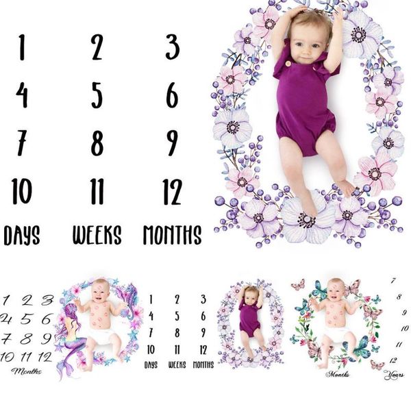 

new baby ежемесячный milestone одеяло новорожденный мальчик или девочка-новая мама baby shower подарки