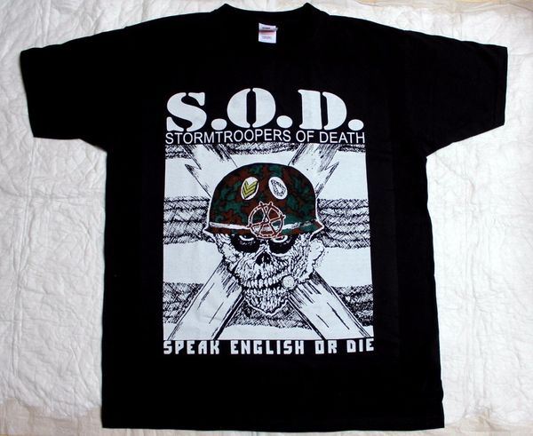 

2019 new fashion men's t-shirt short sleeve summer men clothing s.o.d. stormtroopers of death anthrax nuclear assault t shirt
