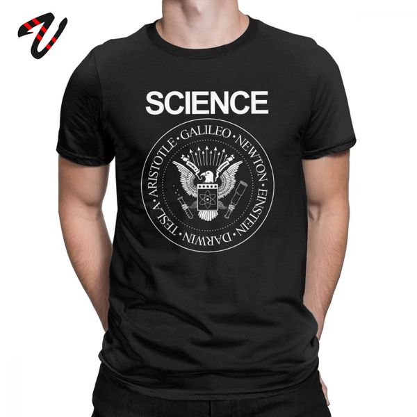

t shirts science rocks fun men tees scientists galileo newton einstein darwin aristotle round neck tees t-shirt