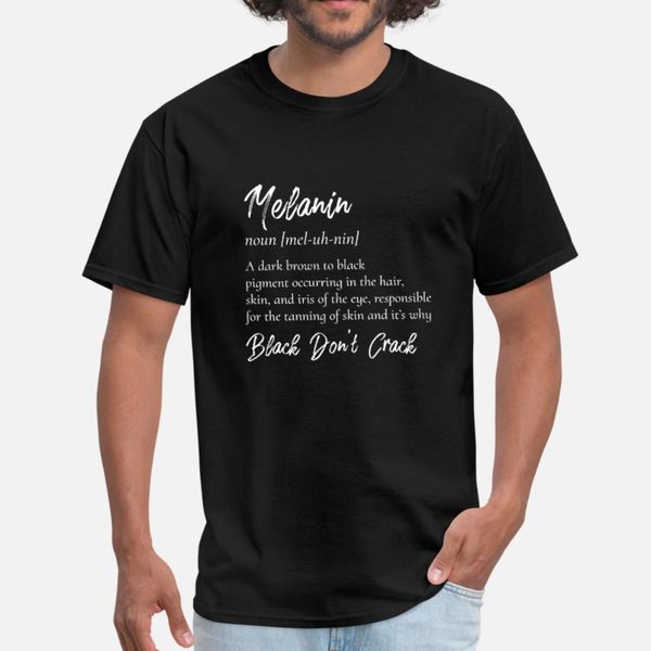 

melanin noun meluhnin word definition design t shirt men custom cotton round collar normal cute new fashion spring kawaii shirt
